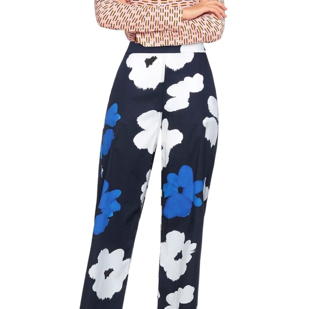 Piazza Sempione Black and White Trousers with Bold Pattern